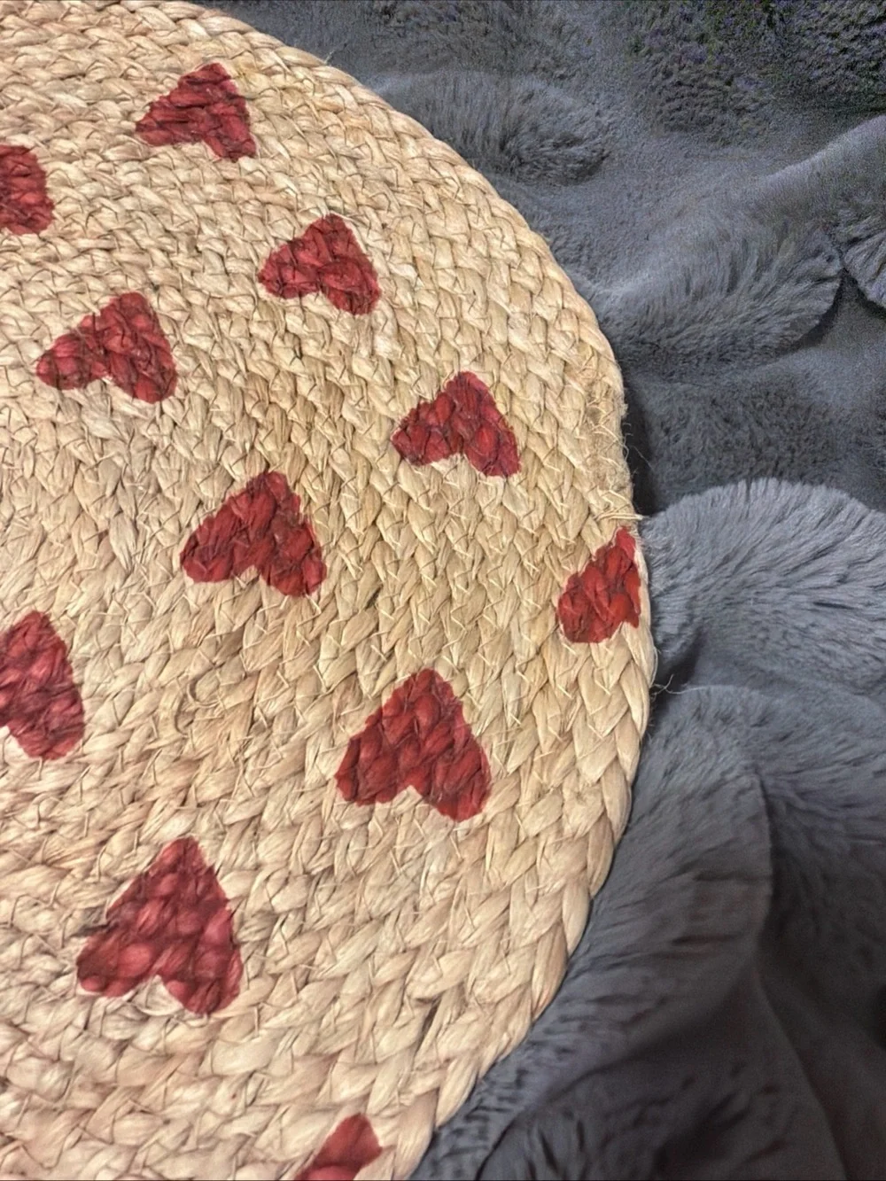 4 Heart Sweet Braided Placemat Cotton 15